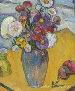 Fleurs sur une table jaune Fleurs sur une table jaune