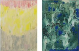 Harmonie en bleu et vert. Composition abstraite Harmonie en bleu et vert. Composition abstraite