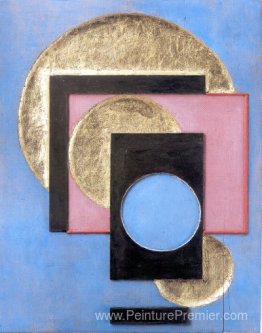 Trois cercles d'or avec boucle bleu Trois cercles d'or avec boucle bleu