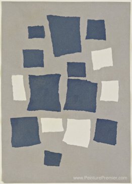 Collage avec des carrés disposés selon les lois du hasard Collage avec des carrés disposés selon les lois du hasard