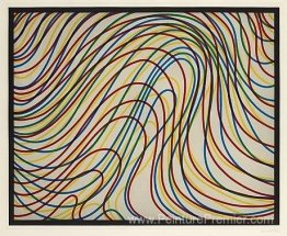 Lignes ondulées avec une bordure noire Lignes ondulées avec une bordure noire