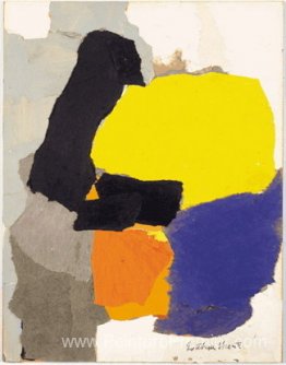 Collage avec jaune, bleu et orange Collage avec jaune, bleu et orange