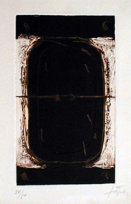 Gravure en brun et brûlé-sienne Gravure en brun et brûlé-sienne