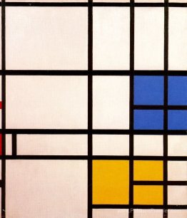 Composition N. 11 Londres avec bleu, rouge et jaune Composition N. 11 Londres avec bleu, rouge et jaune
