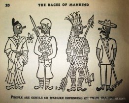 Illustration pour "The Races of Mankind" de Ruth Benedict et Gen Illustration pour "The Races of Mankind" de Ruth Benedict et Gen