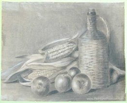 Nature morte avec bouteille et fruits Nature morte avec bouteille et fruits