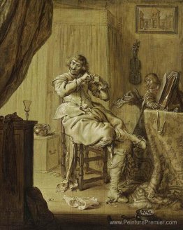 Un cavalier à sa coiffeuse Un cavalier à sa coiffeuse