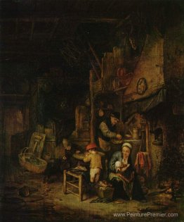 Intérieur avec une famille paysanne Intérieur avec une famille paysanne