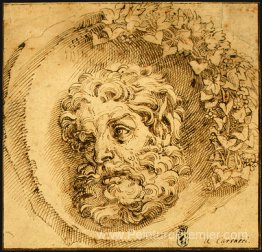 Tête d'une faune dans un concave Tête d'une faune dans un concave