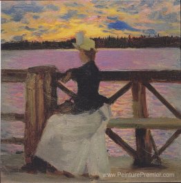 Marie Gallén au pont Kuhmoniemi- Marie Gallén au pont Kuhmoniemi-