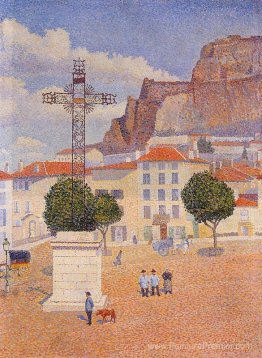 Le Puy. La place ensoleillée Le Puy. La place ensoleillée