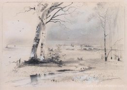 Début du printemps. Bouleau par la rivière Début du printemps. Bouleau par la rivière