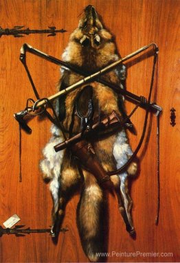 Nature morte. Trophies de chasse - peau du renard roux Nature morte. Trophies de chasse - peau du renard roux