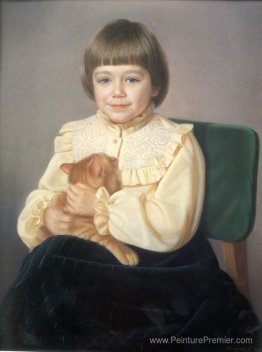 Violet avec le chat Violet avec le chat