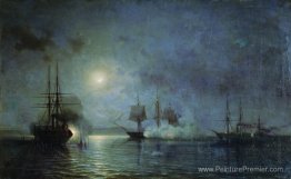 Les navires à vapeur turcs attaquent 44 Gun Fregate Flora Les navires à vapeur turcs attaquent 44 Gun Fregate Flora