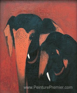 Deux éléphants Deux éléphants
