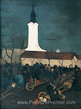Scène du marché hongrois Scène du marché hongrois