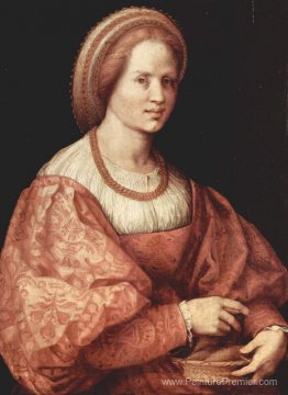 Portrait d'une dame avec une tasse de broche Portrait d'une dame avec une tasse de broche