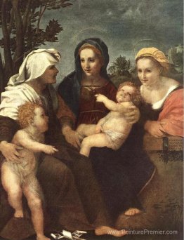 Madonna et enfant avec Sts Catherine, Elisabeth et John le bapti Madonna et enfant avec Sts Catherine, Elisabeth et John le bapti