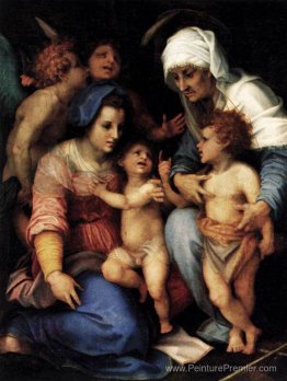 Madonna et enfant avec Saint-Elisabeth, l'enfant St. John et deu Madonna et enfant avec Saint-Elisabeth, l'enfant St. John et deu