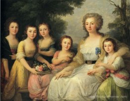 Portrait de la comtesse et protasova avec ses nièces Portrait de la comtesse et protasova avec ses nièces