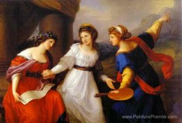 Autoportrait, l'artiste hésitant entre les arts de la musique et Autoportrait, l'artiste hésitant entre les arts de la musique et