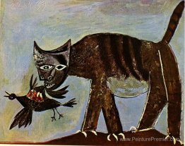 Chat attrapant un oiseau Chat attrapant un oiseau