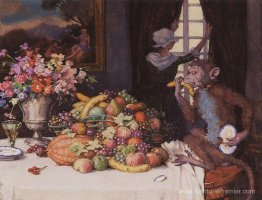 Un singe gourmand Un singe gourmand