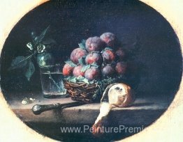 Nature morte avec des prunes et un citron Nature morte avec des prunes et un citron