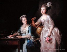 Portrait d'une femme âgée avec sa fille Portrait d'une femme âgée avec sa fille