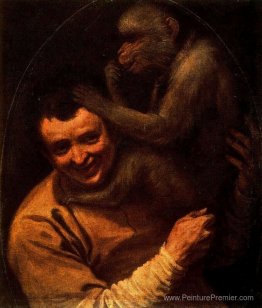 Homme avec singe Homme avec singe