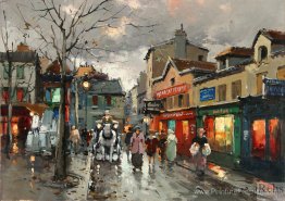 Rue Norvins, place du Tertre di Montmartre Rue Norvins, place du Tertre di Montmartre