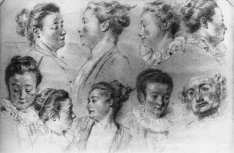 Études sur les têtes des femmes Études sur les têtes des femmes
