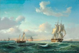 Le voilier ‚Johanna’ et d’autres navires à Sundet au large du ch Le voilier ‚Johanna’ et d’autres navires à Sundet au large du ch