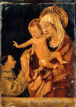 Madonna et enfant avec un donneur franciscain priant Madonna et enfant avec un donneur franciscain priant