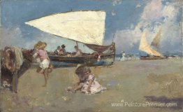 Enfants sur une plage ensoleillée Enfants sur une plage ensoleillée