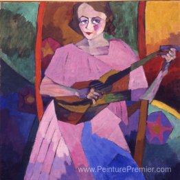 Femme avec de la guitare Femme avec de la guitare