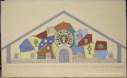 Modèle pour la mosaïque de l'Église de Notre-Dame de toutes grâc Modèle pour la mosaïque de l'Église de Notre-Dame de toutes grâc