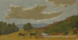 Des chèvres paissent dans un paysage Des chèvres paissent dans un paysage