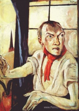 Autoportrait avec écharpe rouge Autoportrait avec écharpe rouge