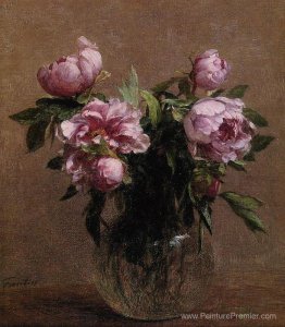 Vase de pivoines