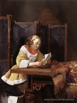 Une dame lisant une lettre