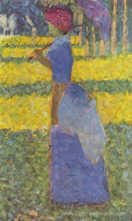 Femme avec parapluie