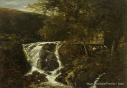 Paysage avec une cascade près de Norwich, Norfolk