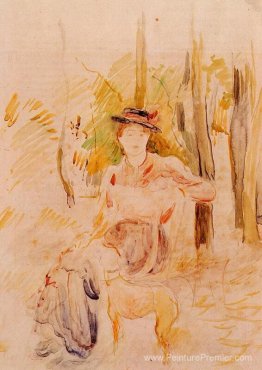 Fille avec lévrie