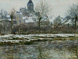 L'église de Vetheuil sous la neige