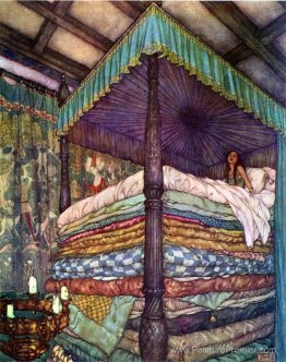 La princesse et le pois (la vraie princesse), illustration de la