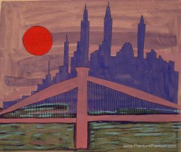 Horizon de New York la nuit