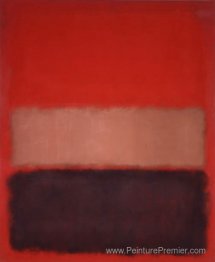 N ° 46 (noir, ocre, rouge sur le rouge)