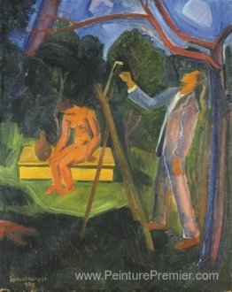 Peintre avec modèle